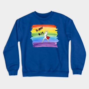 Superhero Super Gay Woman Crewneck Sweatshirt